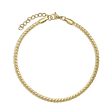 Pulseira para tornozelo em aço inoxidável banhada a ouro