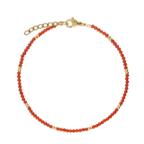 Pulseira para Tornozelo, Aço inoxidável, Ágata de cultivo