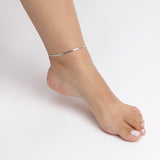 Pulseira para tornozelo em aço inoxidável