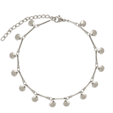 Pulseira para tornozelo concha em aço inoxidável