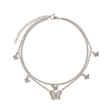 Pulseira para tornozelo, Aço inoxidável, Nenhuma pedra