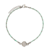 Pulseira para Tornozelo, Aço inoxidável, Ágata de cultivo