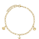 Pulseira para Tornozelo, Aço inoxidável, Nenhuma pedra