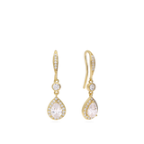 Pendentes banhados a ouro com zircónia
