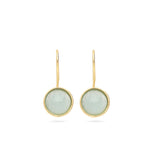 Pendentes banhados a ouro com vidro cristal verde