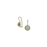 Pendentes banhados a ouro com vidro cristal verde