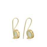 Pendentes banhados a ouro com vidro cristal verde