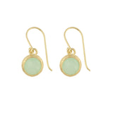 Pendentes banhados a ouro com vidro cristal verde