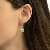 Pendentes banhados a ouro com vidro cristal verde