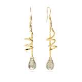 Pendentes banhados a ouro com vidro cristal