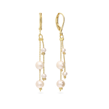 Pendentes banhados a ouro com pérolas