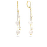 Pendentes banhados a ouro com pérolas