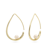 Pendentes banhados a ouro com pérola