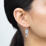 Pendentes em prata 925 com zircónia