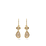 Pendentes banhados a ouro com opalite castanho