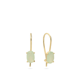 Pendentes banhados a ouro com aventurina