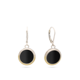 Pendentes, Prata de lei com ouro 9K, Ónix de cultivo