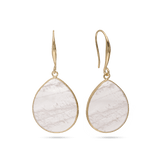 Pendentes banhado a ouro com quartzo