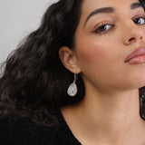 Pendentes banhado a ouro com quartzo