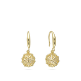 Pendentes banhados a ouro com zircónia