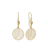 Pendentes círculo banhados a ouro