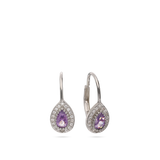 Pendentes em prata 925 com zircónia violeta