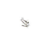 Ear cuff serpente em prata 925 com zircónia