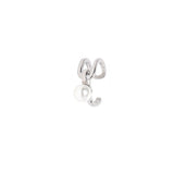 Ear cuff em prata 925 com pérola