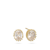 Brincos de placa, Banhado a Ouro, Zircónia de cultivo