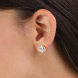 Brincos de placa, Banhado a Ouro, Zircónia de cultivo