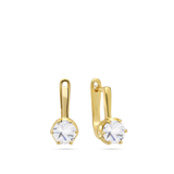 Pendentes banhados a ouro com zircónia