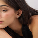 Brincos de placa, Banhado a Ouro, Zircónia de cultivo