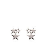 Brincos de placa em prata 925 com estrelas