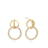 Pendentes banhados a ouro com zircónia
