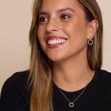 Pendentes banhados a ouro com zircónia