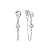 Pendentes em prata 925 com zircónia