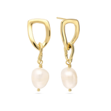 Pendentes banhados a ouro com pérola