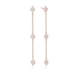 Pendentes banhados a ouro rosa com zircónia