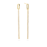 Pendentes banhados a ouro com zircónias