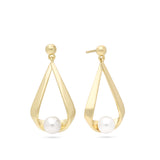 Pendentes banhados a ouro com pérolas