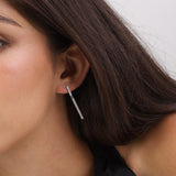 Pendentes em prata 925 com zircónia