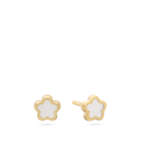 Brincos em ouro de 9k com madrepérola