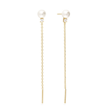 Pendentes banhados a ouro com zircónia e swarovski branco