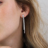 Pendentes em prata 925 com zircónia