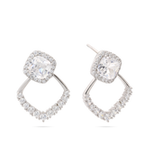 Pendentes em prata 925 com zircónia