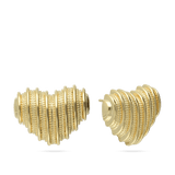 Brincos de placa coração banhados a ouro