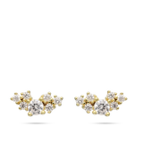 Brincos de placa banhados a ouro com zircónias