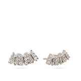 Brincos de placa em prata 925 com zircónia