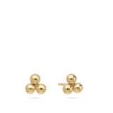 Brincos de placa esferas em ouro 9K