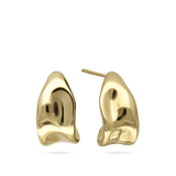 Brincos de placa, Banhado a Ouro, Nenhuma pedra